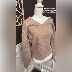 Anthropologie Saturday Sunday Women's V-Neck Sweater - xs
